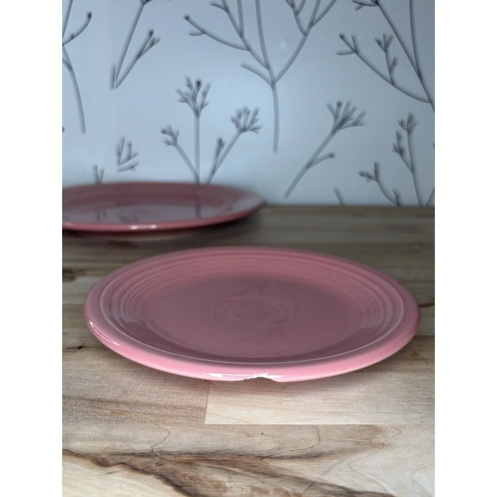 Fiesta Homer Laughlin Ceramic Pink Dinner & Salad Plates 10.5